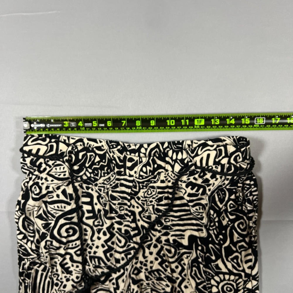 Sabrina Lauren Lounge Pants Women M Multicolor Abstract Print High Rise Wide Leg - Picture 6 of 9